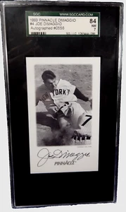 1993 Pinnacle #4 SGC 84 - Joe DiMaggio Autograph  - 1955 HOF - Near Mint - Picture 1 of 3