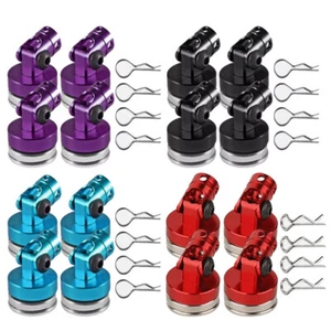 For 1/8 1/10 1/16 RC Car HSP Magnetic Invisible Body Post Mount w/ R clips 4Pcs - Picture 1 of 20