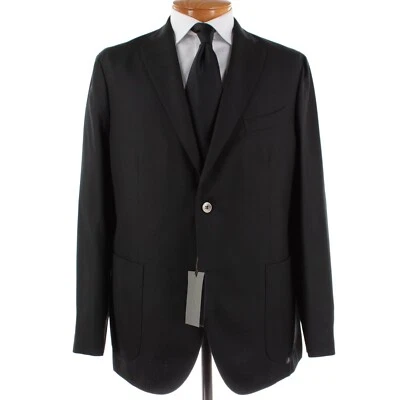 Abrigo deportivo Boglioli nuevo con etiquetas/chaqueta K talla 56R (46R EE. UU.) en negro 100 % lana Foto 1 de 4