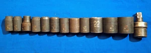 Ingersoll Rand 1/2" drive shallow 6 point 13 piece impact socket set 10mm-27mm - Picture 1 of 9