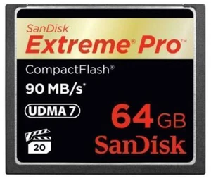 SanDisk 64GB Extreme Pro CompactFlash Card - UDMA 90MB/s (SDCFXP-064G-E91) - Picture 1 of 1