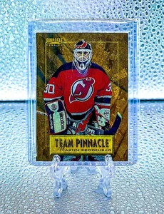 MARTIN BRODEUR & CHRIS OSGOOD 1996 Pinnacle #9 TEAM PINNACLE INSERT NHL GOAT - Picture 1 of 2
