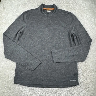 Omni Suéter de Lana Para Hombres XL Gris Pullover Camisa 1/4 Cremallera Poliéster Mezcla de Lana Foto 1 de 4