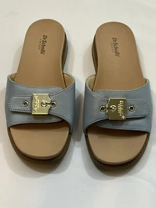 Dr. Scholl's Buckle Slide Sandals Island Icon Summer Blue - Picture 1 of 4