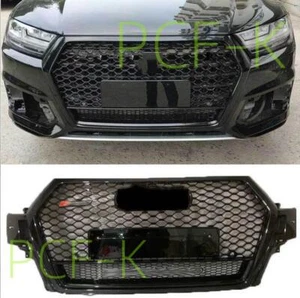 FITS For 2017-2019 Audi Q7 Grille Honeycomb Mesh RSQ7 Style Grill Gloss Black - Bild 1 von 9