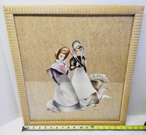 Dipinto originale BENJAMIN JORJ HARRIS Newman decorazione art deco Stati Uniti circa anni '40 - Foto 1 di 17