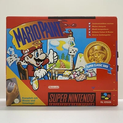 Nuevo Mario Pintura Alemana Exclusiva Región PAL NUEVO EN CAJA NOS Super Nintendo SNES De Colección Foto 1 de 4