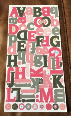 HUGE CLOUD 9 DESIGN CARDSTOCK LETTERS ABC UPPER & LOWER LETTERS * - Image 1 of 2