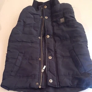 Calvin Klein Boys Size 5 Blue Puffer Vest Full Zip Pockets - Picture 1 of 5