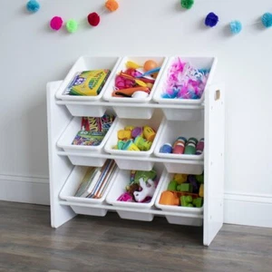 Organizador de juguetes para niños Contenedores de almacenamiento Caja Contenedor Pecho Estante Blanco Niños Sala de juegos - Imagen 1 de 5