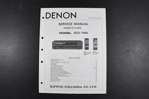 Denon DCD-1460 CD Player Service Manual - Genuine Original - Picture 1 of 2
