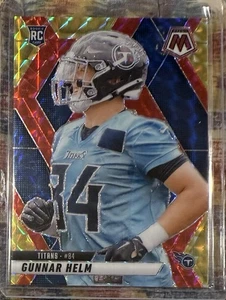 Casco Gunnar Panini Mosaic Choice 2025 novato rojo y amarillo #40/89 Titanes - Imagen 1 de 2