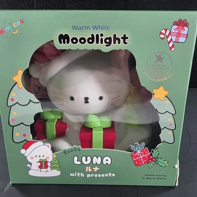 Luz noturna Mimicoco Moodlight Luna W Santa Natal luz quente novo na caixa Hello Kitty - Imagem 1 de 4