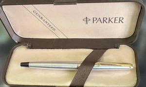 PARKER 45 x Silber Füllfederhalter USA Made, robuster Edelstahl, gebraucht - Bild 1 von 6