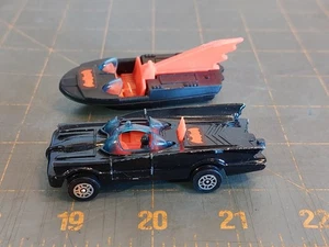 1976 CORGI JUNIORS BATMOBILE + Bat Boat Mini Batman Incomplete - Picture 1 of 11
