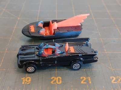 1976 CORGI JUNIORS BATMOBILE + Bat Boat Mini Batman Incomplete - Image 1 of 4
