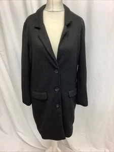 Jacqueline de Yong Black Long Knit Fall Jacket (BNWT) Size UK Large - Picture 1 of 6