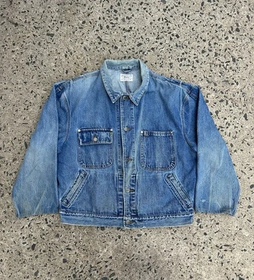 Vintage Polo Ralph Lauren Dungarees Denim Jacket Size L Made in USA (Cuts Fists) - Image 1 of 4