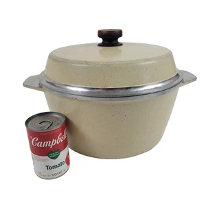 Olla de aluminio fundido de colección KF Kitchen Fair horno holandés almendra con tapa 12 pulgadas - Imagen 1 de 7