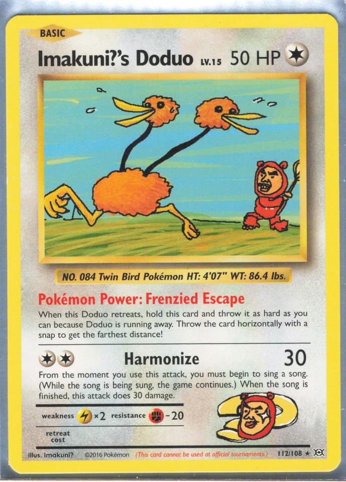 Imakuni?'s Doduo Secret Rare XY - Evolutions 112/108 LP - Image 1 of 1