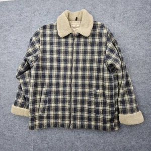 Chaqueta Woolrich vintage para mujer grande a cuadros Sherpa exterior años 90 clásica occidental - Imagen 1 de 7