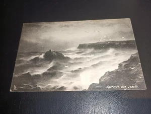 Artist Drawn, Pontelet Bay, JERSEY, Channel Islands - Raphael Tuck Stormy Seas - Picture 1 of 2