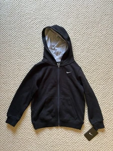 NIKE Boy's Size 7 Better World Black Lined Pullover Hoodie w/Kangaroo Pocket NWT - Picture 1 of 4