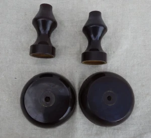 2 alte Bakelit Lampenfüße ca. 980 Gramm - Bild 1 von 5