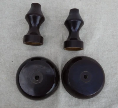 2 alte Bakelit Lampenfüße ca. 980 Gramm - Bild 1 von 4