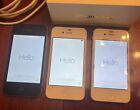 Apple iPhone 4s -  X 3 Phones Plus Various Accessories Cables Chargers