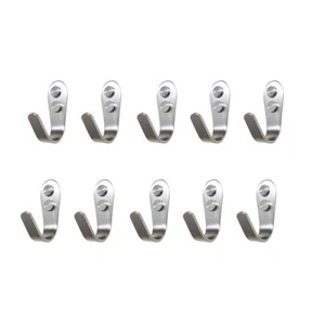 10Pcs Towel Coat Heavy Duty Stainless Steel Door Wall Mount J Hook Hanger Holder - Picture 1 of 4