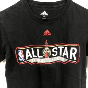 Adidas NBA T-Shirt Kids Small Black Logo Tee 2016 All Star Toronto Basketballš„ - Picture 1 of 9