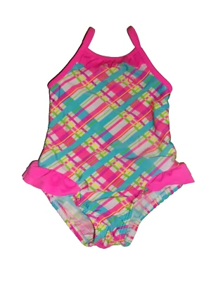 Traje de baño OP Ocean Pacific Girl 1 pieza multicolor peep hole back talla 18 meses seminuevo Foto 1 de 4