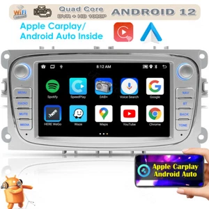 7" Android 12 Autoradio GPS Navi Bluetooth für Ford C/S-MAX Mondeo Focus Galaxy - Bild 1 von 12