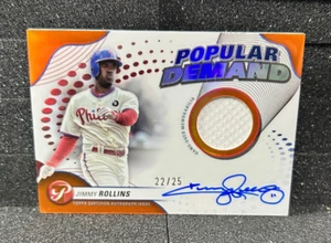 2024 Topps Pristine Popular Demand Patch Auto Jimmy Rollins Orange #/25 - Picture 1 of 2