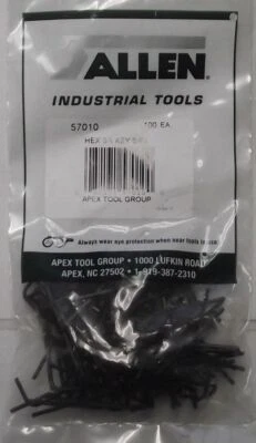 Allen 57010 5/64" Short Arm Hex Key (Pack of 100) USA - Image 1 of 2