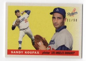 Sandy Koufax 2020 Topps Transcendent Through The Years VIP Party Card 1955 /50 - Picture 1 of 2