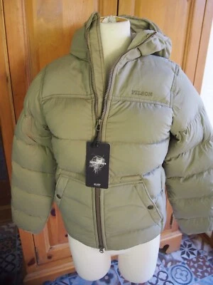 Filson Women's Goose Down Featherweight Hooded Puffer Parka NWT XXL $295 Beige - Image 1 of 4