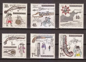 Cecoslovacchia 1969 MNH Mi 1854-1859 Sc 1604-1609 Armi da fuoco storiche, pistole ** - Foto 1 di 2