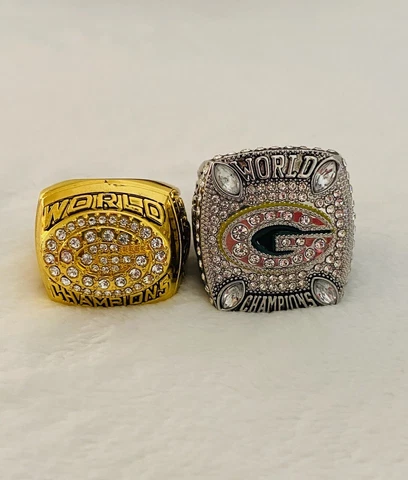 2PCS Green Bay Packers Super Bowl Ring SET, US SHIP. 1996/2008 Cover