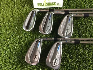Ping I E1 Irons 6-W Blue Dot with Ping CFS Distance Regular Flex Shafts (9296) - Picture 1 of 9