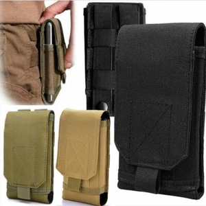 Universal Tactical Molle Bag Cell Phone Waist Belt Loop Hook Case Pouch Holster - Picture 1 of 30