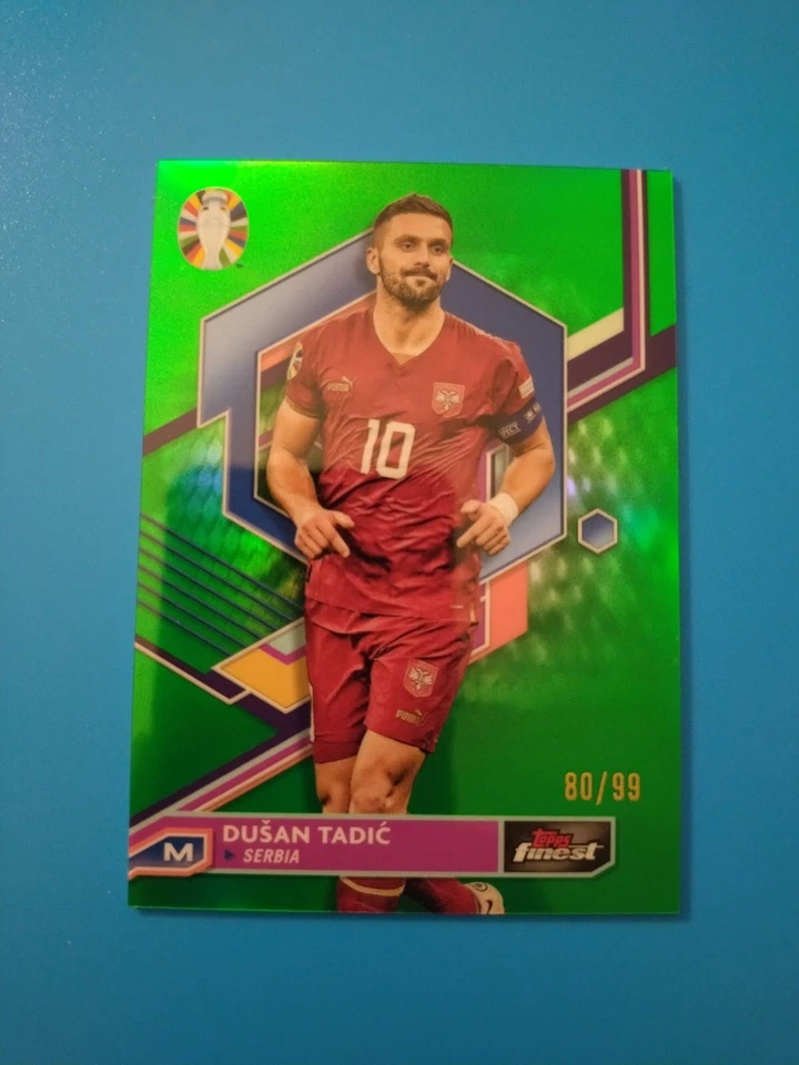 2023 Topps Finest Road To UEFA Euro 2024 Green Dusan Tadic 80/99 - Image 1 of 1