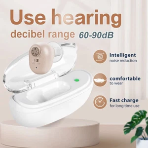 Rechargeable Hearing Aid In-Ear Invisible Digital Enhancer Voice Sound Amplifier - Picture 1 of 17