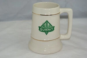 Summit Brewing Company Sammlerstück Creme Goldrand Bier Stein Liter Becher - Bild 1 von 6