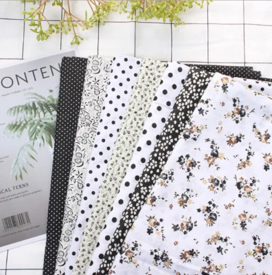 Paquete de 7 cuartos de edredón precortados cuadrados surtidos hágalo usted mismo de tela de algodón 25*25 cm  Foto 1 de 4