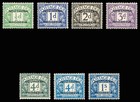 Southern Rhodesia 1951 Postage Due full set superb MNH. SG D1-D7. Sc J1-J6+J5a.
