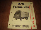 Gehl 970 Forage Box Operators Manual No. 903686