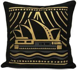 CUSHION COVER - 45 x 45cm - CANVAS - AUSTRALIA, SYDNEY OPERA HOUSE - Picture 1 of 2