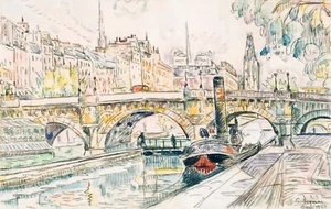 13864.Decor Poster.Room interior art design.Paul Signac painting.Pont-Neuf Paris - Picture 1 of 1